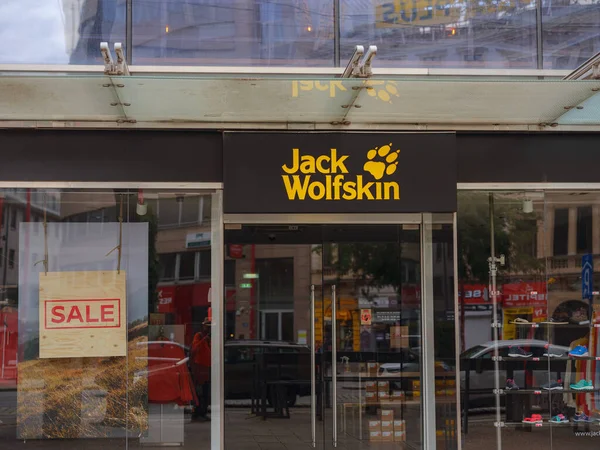 Viyana Avusturya Ağustos 2022 Jack Wolfskin Mağazası Jack Wolfskin 1981 — Stok fotoğraf
