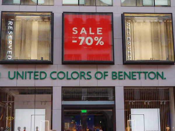 Münih Almanya Ağustos 2022 Benetton United Colors Mağazası Benetton Group — Stok fotoğraf