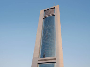 25 Mart 2023, Dubai, BAE: Emirates Finansal Kuleler - Ticaret Merkezi - Ticaret Merkezi DIFC, fütürist Dubai gezisi