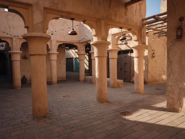 Barrio Histórico Seef Con Arquitectura Árabe Tradicional Edificios Antiguos Calle — Foto de Stock