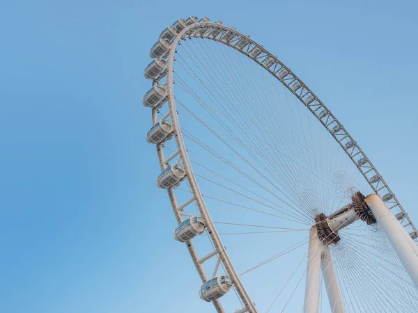 stock image Dubai, United Arab Emirates, March 26, 2023: sunset view of tallest ferris wheel in world Ain Dubai, located in Blue waters by Meraas.