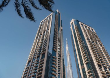 Dubai, Birleşik Arap Emirlikleri, 26 Mart 2023: Burj Halife dünyanın en yüksek binası. Dubai Şehir Merkezi.