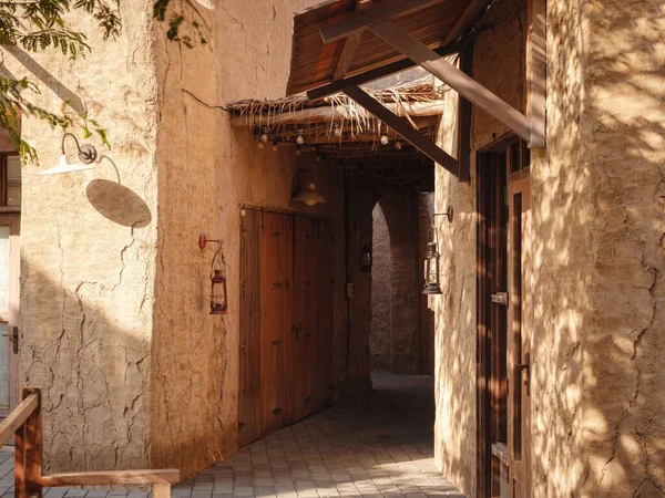 Seef Gamla Historiska Distrikt Med Traditionell Arabisk Arkitektur Gamla Byggnader — Stockfoto