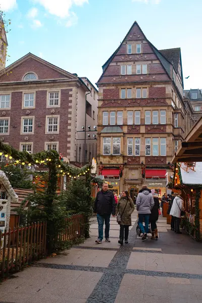Dortmund Německo Prosince2022 Vánoční Duch Trhu Slavíme Vánoční Svátky Světla — Stock fotografie