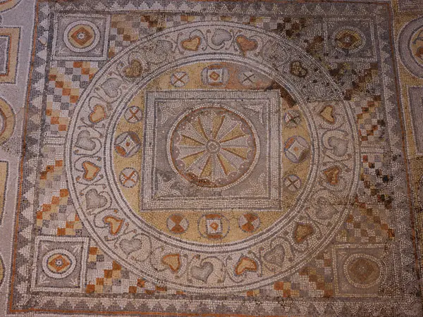 Rhodes Grécia Abril 2023 Museu Arqueológico Cidade Rodes Belos Mosaicos — Fotografia de Stock