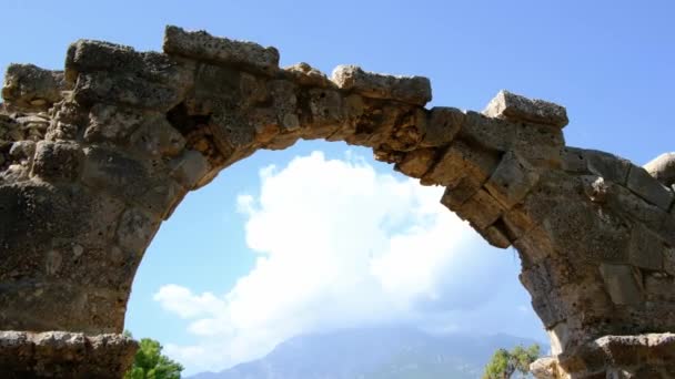 Starožitné Ruiny Středověké Staré Město Phaselis Turecko Phaselis Nebo Faselis — Stock video