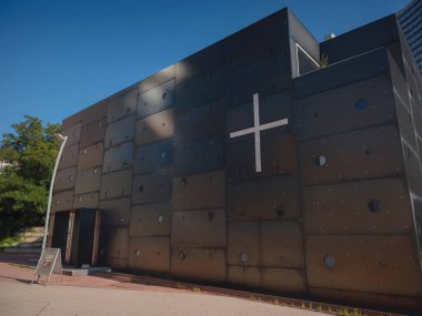 Viyana, Avusturya - 27 Temmuz 2023: Kirche Christus Hoffnung der Welt, Donaustadt Viyana 'nın bir ilçesidir.