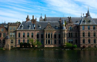 Hollanda 'nın Lahey kentindeki panoramik manzara görüntüsü (Den Haag).