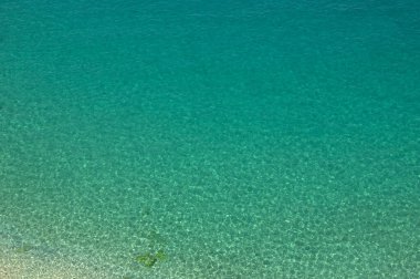 Mavi turkuaz deniz suyu arka planı. Hava görünümü