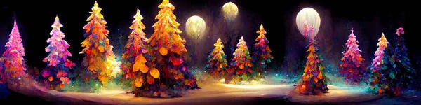 Magische Winter Kerst Achtergrond — Stockfoto