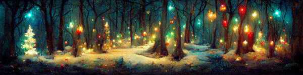 Magical winter Christmas background.