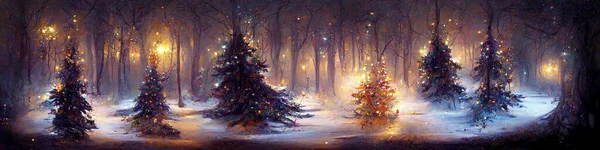神奇的冬季圣诞背景 — 图库照片