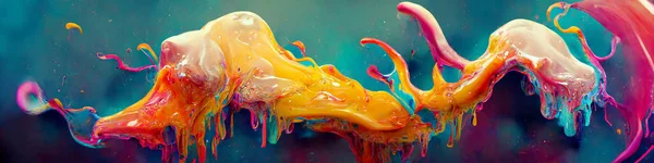 Hareket Eden Renkli Mürekkebin Soyut Sıvı Arkaplanı — Stok fotoğraf