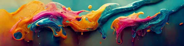 Abstrakter Flüssiger Hintergrund Aus Beweglicher Und Farbiger Tinte — Stockfoto