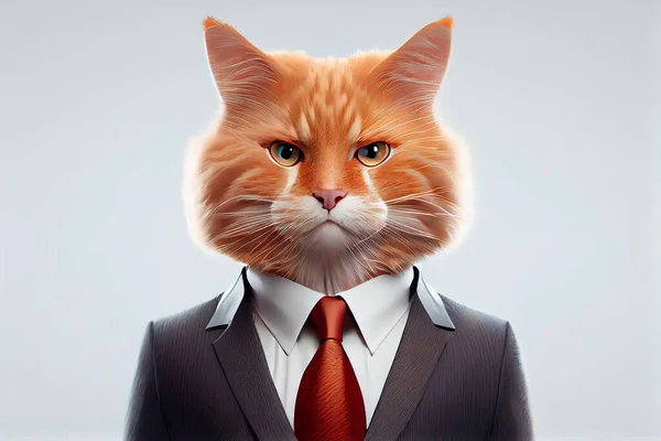 Cat Man Illustration — Zdjęcie stockowe
