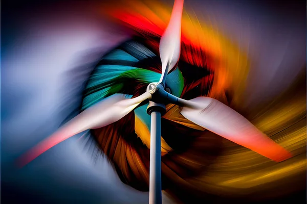 Abstract Wind Turbine Illustration — Stok fotoğraf
