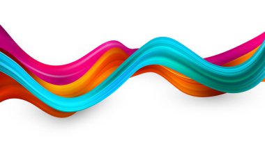 Soyut renkli vektör arkaplanı, tasarım broşürü, web sitesi, broşür için renk akışı sıvısı dalgası. Akış sıvısı. Akrilik boya BG