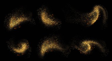 Vektör Soyut Parlak Altın Parıldayan tasarım elementi. Yeni yıl için, Mutlu Noeller, doğum günü ve düğün kartı ve davetiye. Lüks Arkaplan Tasarımı