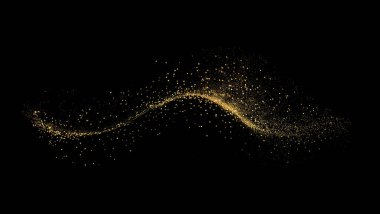 Vektör Soyut Parlak Altın Parıldayan tasarım elementi. Yeni yıl için, Mutlu Noeller, doğum günü ve düğün kartı ve davetiye. Lüks Arkaplan Tasarımı