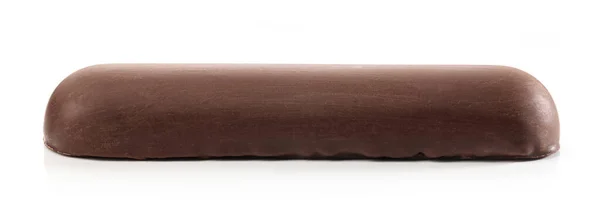 Barra Inteira Maçapão Coberto Com Chocolate Isolado Fundo Branco — Fotografia de Stock