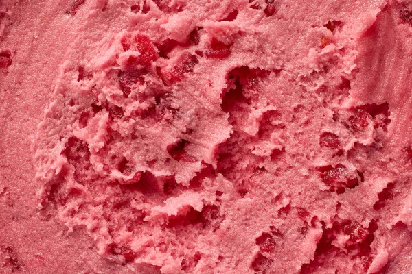 raspberry sorbet ice cream texture, top view