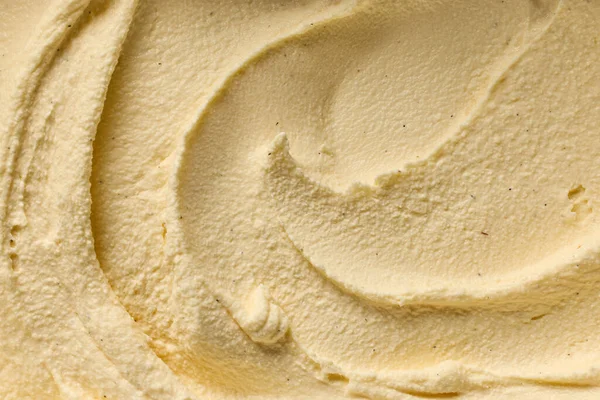 Homemade Vanilla Banana Ice Cream Texture Top View — Zdjęcie stockowe