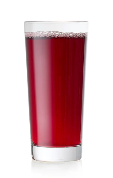 Glass Red Grape Juice Isolated White Background — Foto Stock