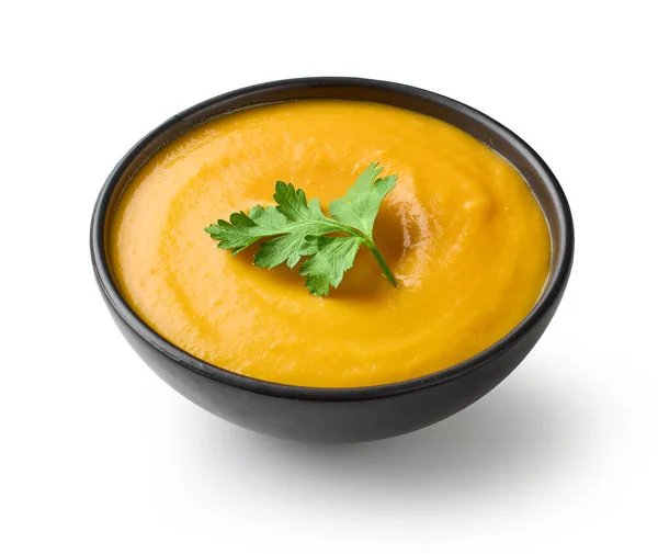 Bowl Vegetable Cream Soup Isolated White Background — Stock Photo, Image