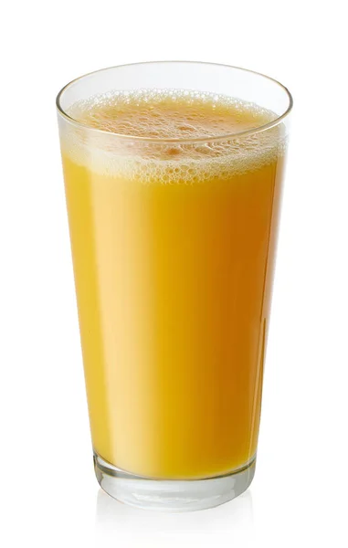 Glass Fresh Orange Juice Isolated White Background — Stock Photo, Image
