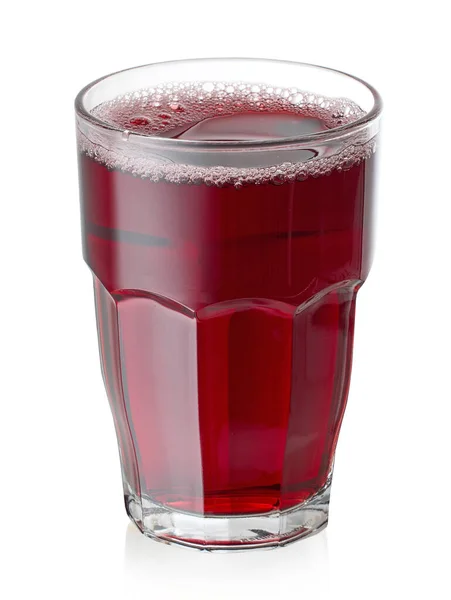 Glass Red Grape Juice Isolated White Background — Foto Stock