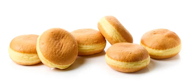 Freshly Baked Jelly Donuts Isolated White Background — Stock Photo, Image