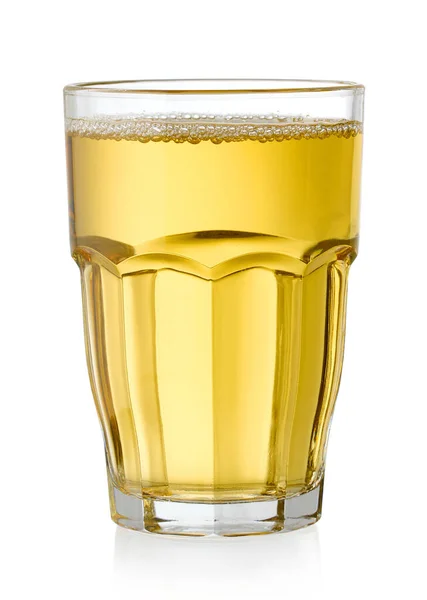Bicchiere Succo Mela Bevanda Isolata Sfondo Bianco — Foto Stock