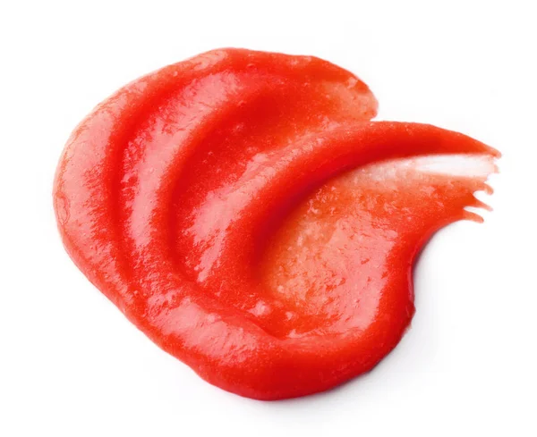 Passata Ketchup Pomodoro Isolata Fondo Bianco Vista Dall Alto — Foto Stock