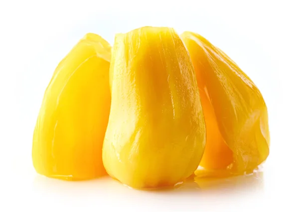 Burk Jackfrukt Bitar Isolerad Vit Bakgrund — Stockfoto