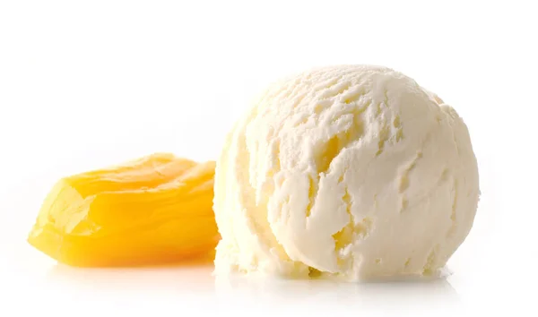 Σέσουλα Παγωτού Jackfruit Που Απομονώνεται Λευκό Φόντο — Φωτογραφία Αρχείου