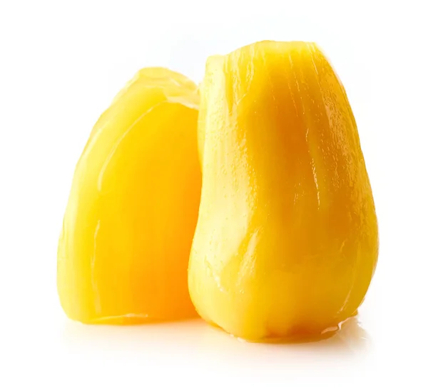 Burk Jackfrukt Bitar Isolerad Vit Bakgrund — Stockfoto