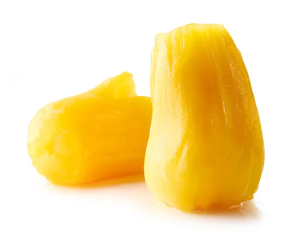 Conserve Fructe Jackfruit Izolate Fundal Alb — Fotografie, imagine de stoc
