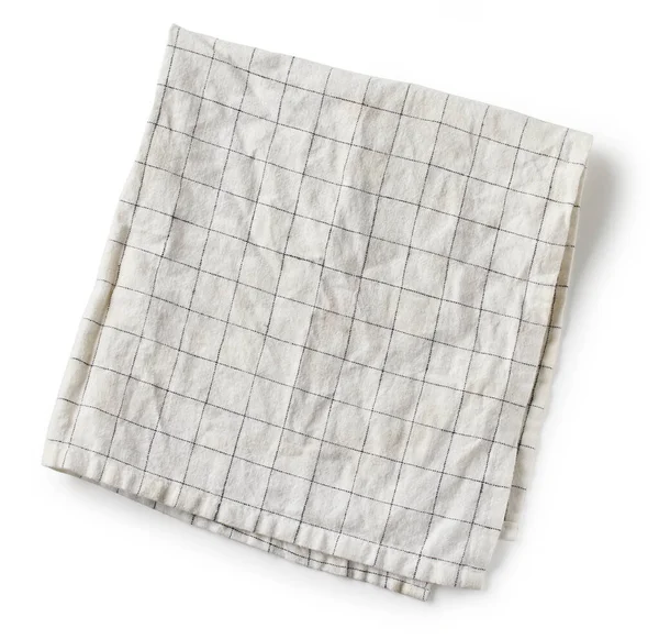 折叠棉餐巾查出在白色背景 顶视图 — 图库照片