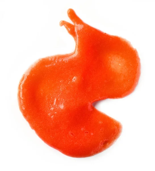 Purê Ketchup Tomate Isolado Fundo Branco Vista Superior — Fotografia de Stock