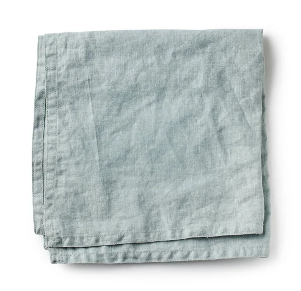 Folded Cotton Napkin Isolated White Background Top View — Stock Photo, Image