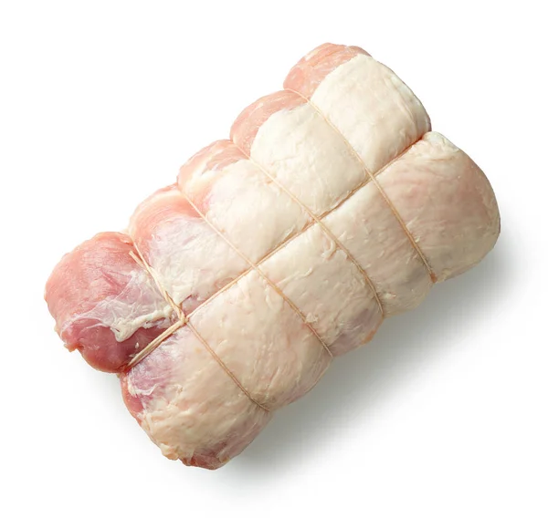 白を基調としたローストポークを作るための新鮮な生豚の肉 トップビュー — ストック写真