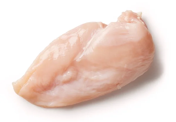 Свежее Сырое Мясо Филе Курицы Изолированы Белом Фоне Вид Сверху — стоковое фото