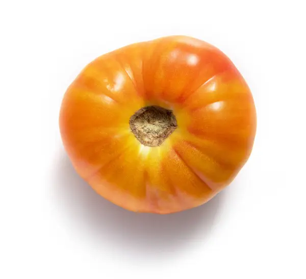 Färsk Ananas Tomat Isolerad Vit Bakgrund Ovanifrån — Stockfoto