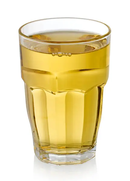 Glas Appelsap Geïsoleerd Witte Achtergrond — Stockfoto