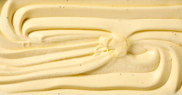 Vanilla Ice Cream Texture Top View — Stock Photo, Image