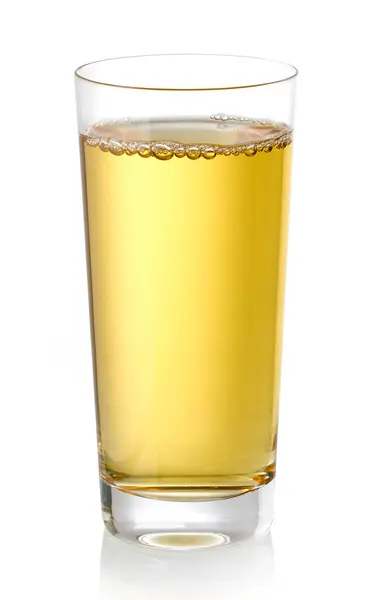 Glass Apple Juice Isolated White Background — Stock Photo, Image