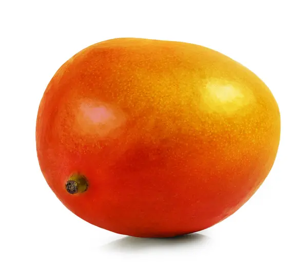 Frutta Fresca Matura Mango Intero Isolata Fondo Bianco Foto Stock Royalty Free