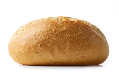 Beyaz arka planda izole edilmiş taze pişmiş ekmek ekmeği