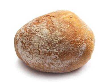 Beyaz arka planda izole edilmiş taze pişmiş ekmek ekmeği