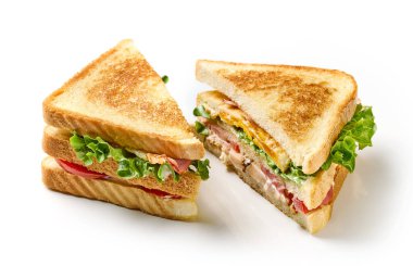 Club sandviç beyaz zemin üzerine izole